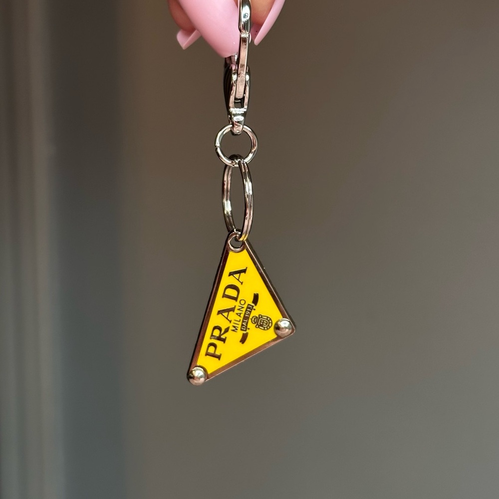 Authentic Yellow Prada Repurposed Keychain - Picture 3 of 5